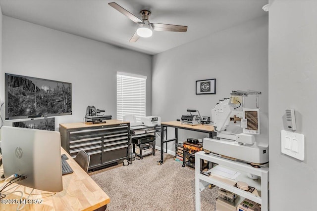10094 N Cardon Grande Trl, Marana, AZ 85653 - office area with ceiling fan