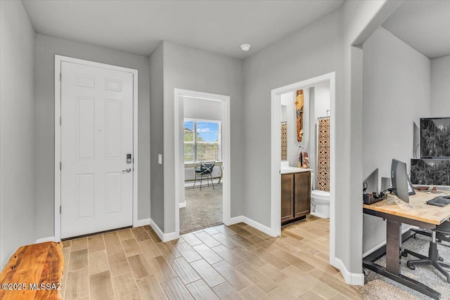 10094 N Cardon Grande Trl, Marana, AZ 85653 - foyer featuring wood tiled floors and baseboards