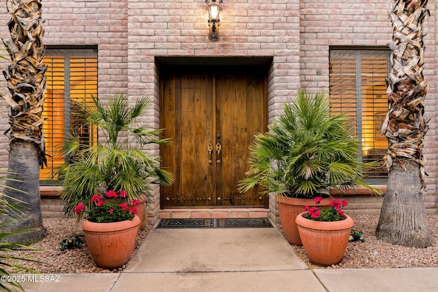view of doorway to property