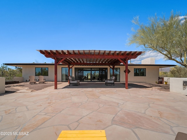 5825 N Camino Miraval Dr, Tucson, AZ 85718 - view of patio / terrace featuring a pergola