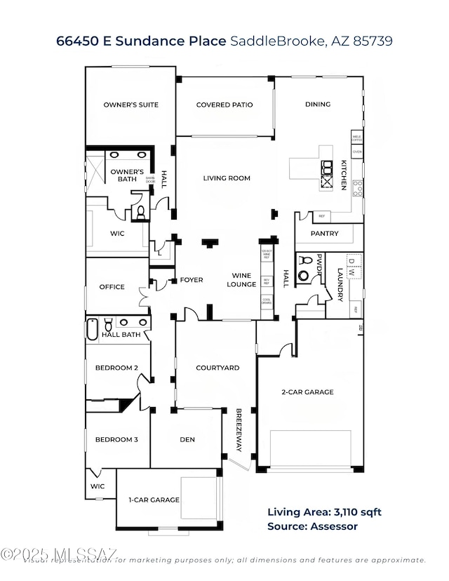66450 E Sundance Pl, Saddlebrooke, AZ 85739 - room layout