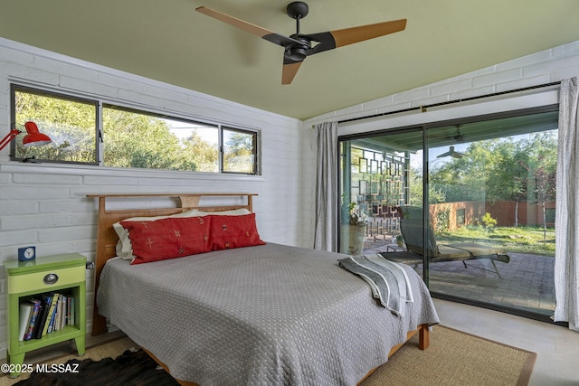 6714 E Topke St, Tucson, AZ 85715 - bedroom featuring access to outside, multiple windows, and a ceiling fan