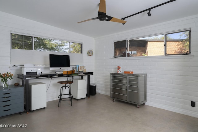 6714 E Topke St, Tucson, AZ 85715 - office space featuring a ceiling fan and finished concrete floors