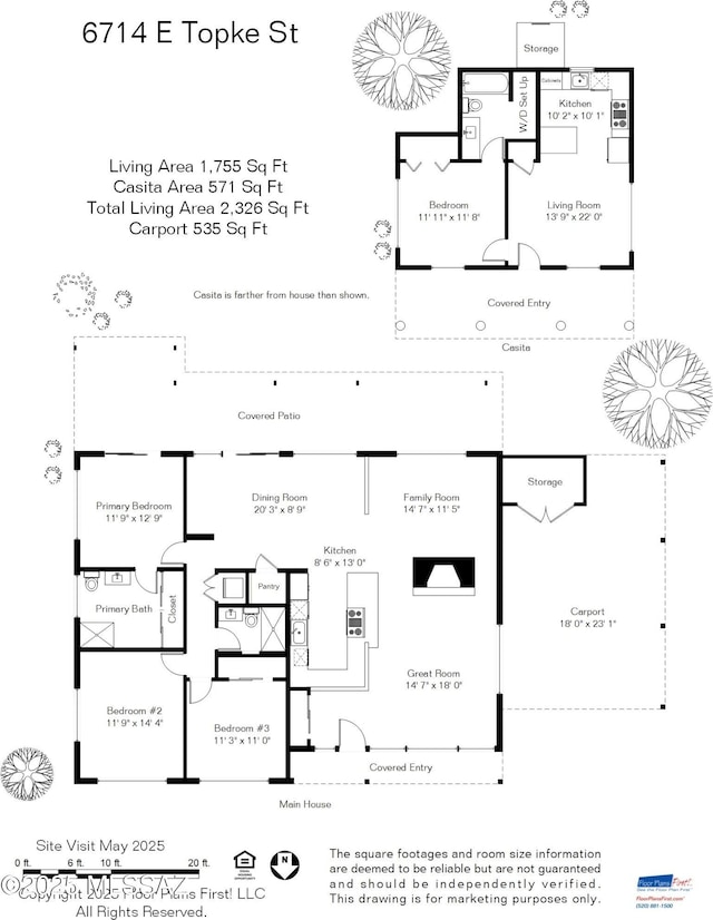 6714 E Topke St, Tucson, AZ 85715 - floor plan / room layout