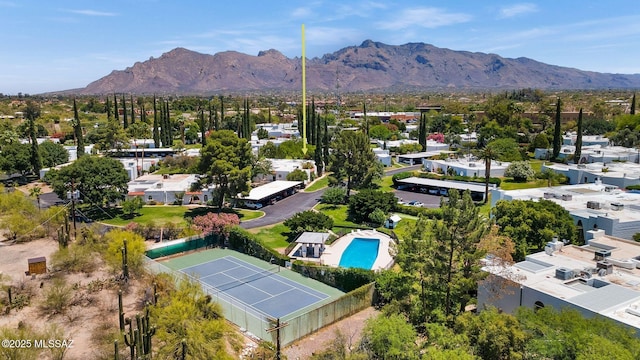 708 W Roller Coaster Rd, Tucson, AZ 85704 - aerial view of a mountainous background and a pool area
