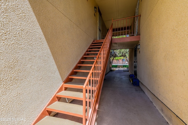 view of stairway