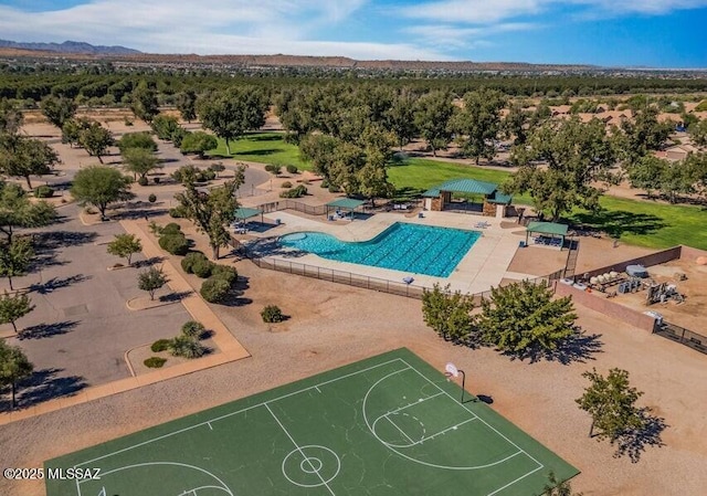 825 E Gunsight Mountain Pl, Sahuarita, AZ 85629 - bird's eye view of a pool area