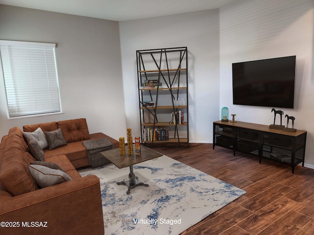 12493 N Blondin Dr, Marana, AZ 85653 - living area with wood finished floors and baseboards