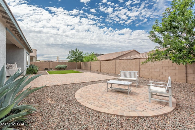 12493 N Blondin Dr, Marana, AZ 85653 - view of patio / terrace with a fenced backyard