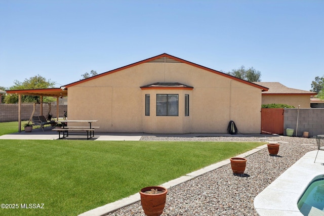 1861 W Sauvignon Dr, Tucson, AZ 85746 - back of house with a patio and stucco siding