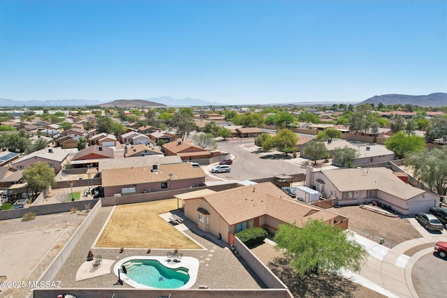 1861 W Sauvignon Dr, Tucson, AZ 85746 - aerial view of residential area featuring mountains and a pool