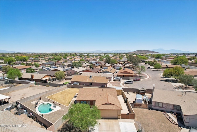 1861 W Sauvignon Dr, Tucson, AZ 85746 - aerial perspective of suburban area with mountains and a pool area