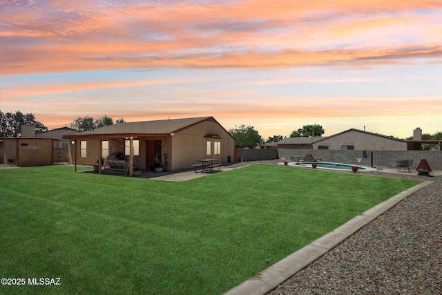 1861 W Sauvignon Dr, Tucson, AZ 85746 - rear view of property featuring a patio