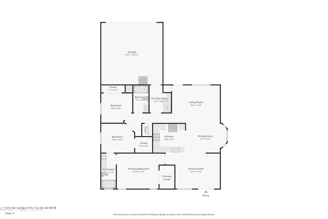 1861 W Sauvignon Dr, Tucson, AZ 85746 - room layout