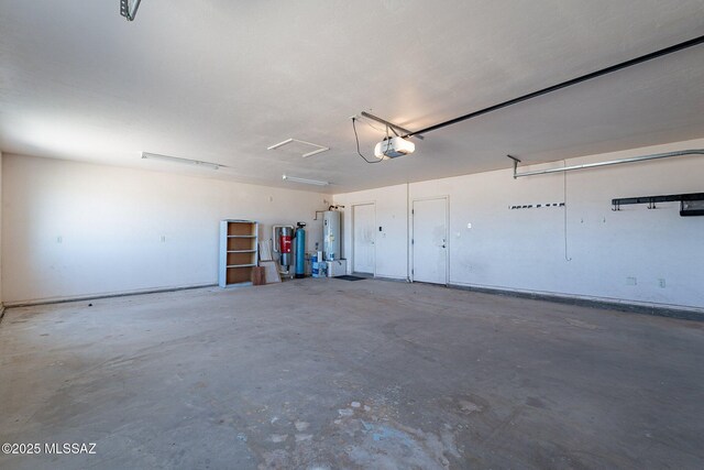 1176 W Trigger Ln, Cochise, AZ 85606 - garage with a garage door opener and water heater