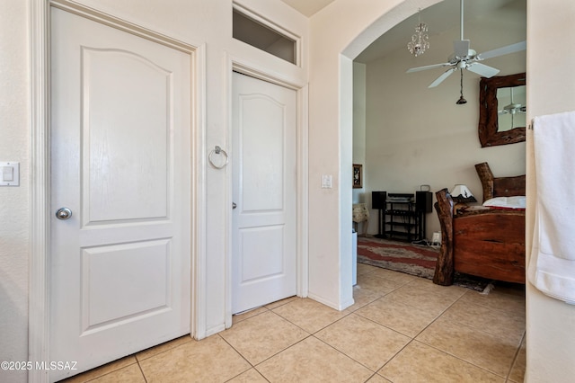 1797 W Naranja Dr, Oro Valley, AZ 85737 - corridor featuring arched walkways and light tile patterned floors