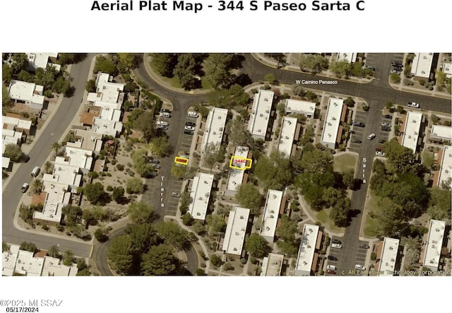 344 S Paseo Sarta Unit C, Green Valley, AZ 85614 - aerial view of property's location
