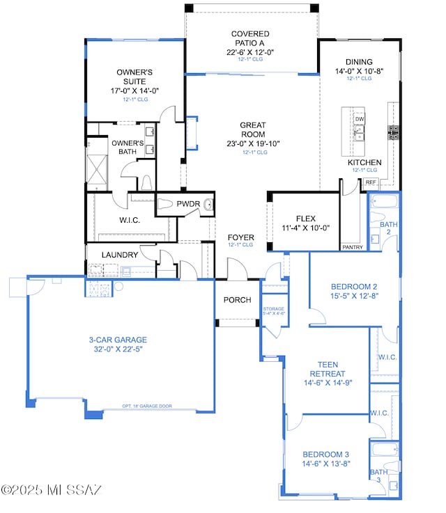 3560 N San Sebastian Dr Unit 12, Tucson, AZ 85750 - floor plan / room layout