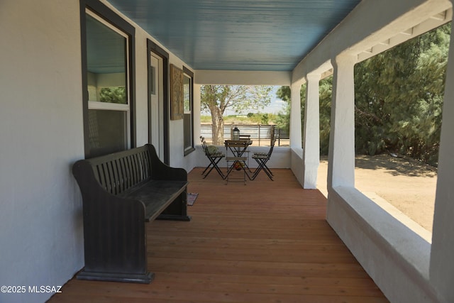 203 N Kellum Ave, Bowie, AZ 85605 - wooden terrace with covered porch