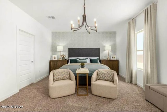 12734 E Russo Dr, Vail, AZ 85641 - carpeted bedroom featuring a chandelier
