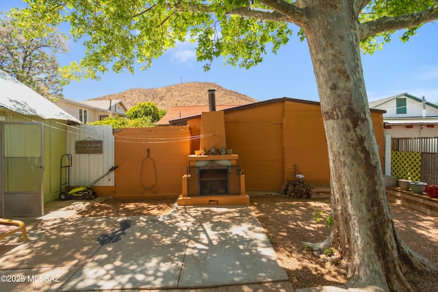 24 Black Knob, Bisbee, AZ 85603 - view of patio / terrace featuring fence and a mountain view