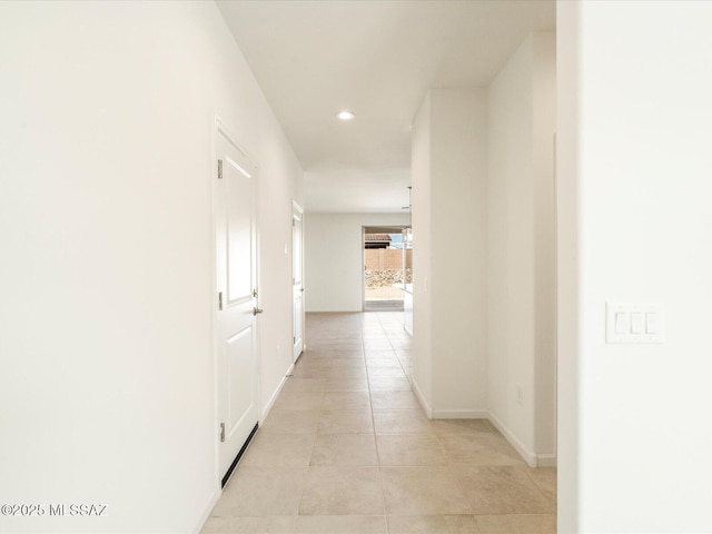 6818 E Via Del Cantillo, Tucson, AZ 85756 - corridor featuring recessed lighting, light tile patterned floors, and baseboards
