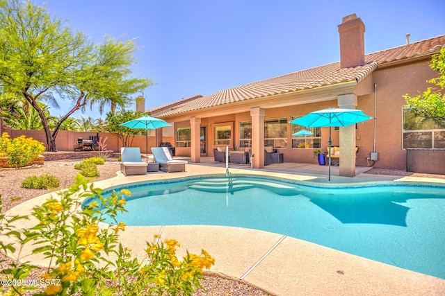 218 W Milbrae Springs Dr, Oro Valley, AZ 85755 - view of swimming pool with a patio