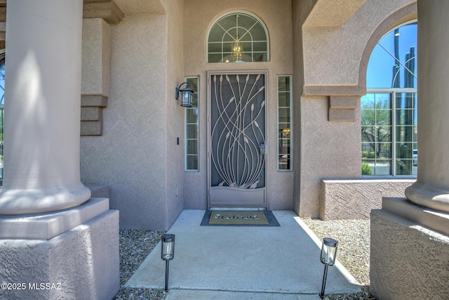 218 W Milbrae Springs Dr, Oro Valley, AZ 85755 - property entrance featuring stucco siding