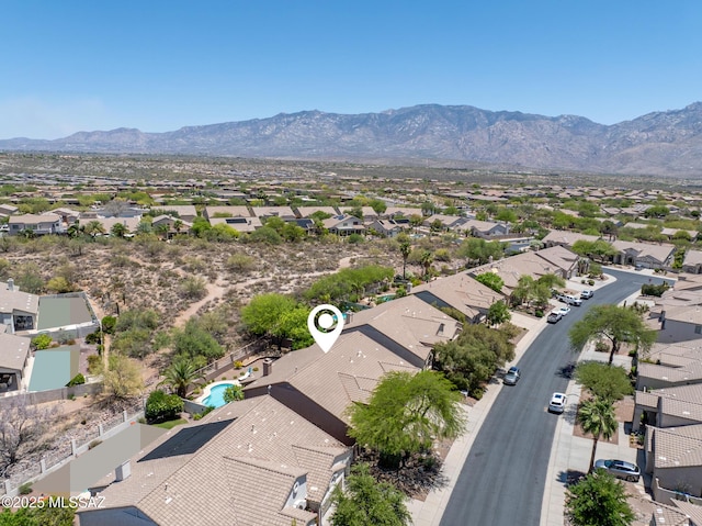 218 W Milbrae Springs Dr, Oro Valley, AZ 85755 - aerial view of residential area featuring a mountain backdrop