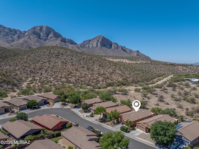 11113 N Rams Horn Trl N, Oro Valley, AZ 85737 - aerial perspective of suburban area featuring mountains