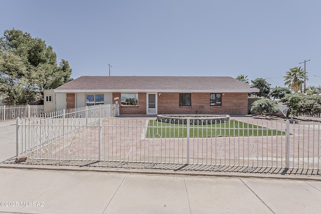 6158 E Calle Aurora, Tucson, AZ 85711 - ranch-style house featuring concrete driveway and brick siding