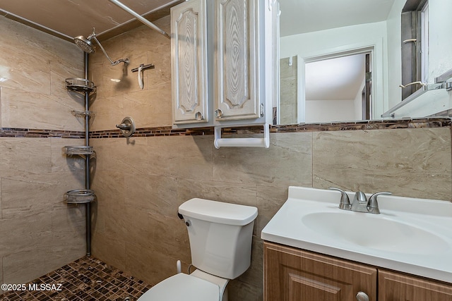 6158 E Calle Aurora, Tucson, AZ 85711 - full bath featuring tiled shower, toilet, and vanity
