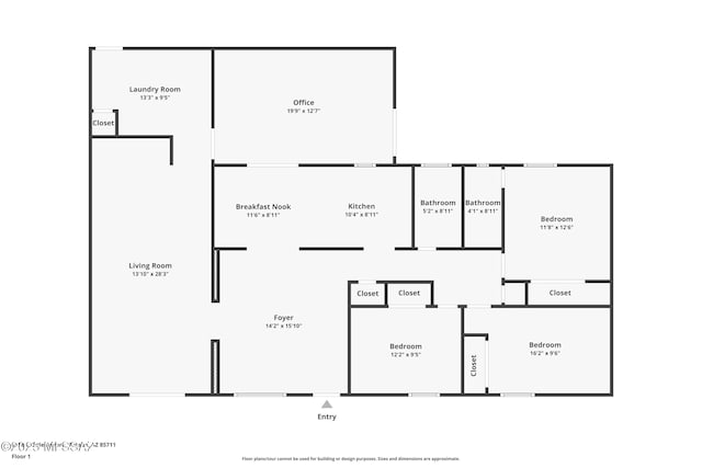 6158 E Calle Aurora, Tucson, AZ 85711 - home floor plan