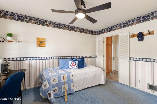 2826 E Kleindale Rd, Tucson, AZ 85716 - carpeted bedroom featuring ceiling fan