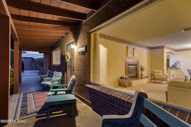2826 E Kleindale Rd, Tucson, AZ 85716 - view of patio / terrace with covered porch