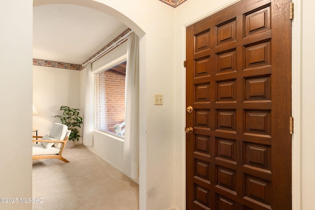 2826 E Kleindale Rd, Tucson, AZ 85716 - entrance foyer with arched walkways and carpet