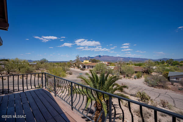 1861 N Camino Claveles, Tucson, AZ 85745 - wooden terrace with a mountain view
