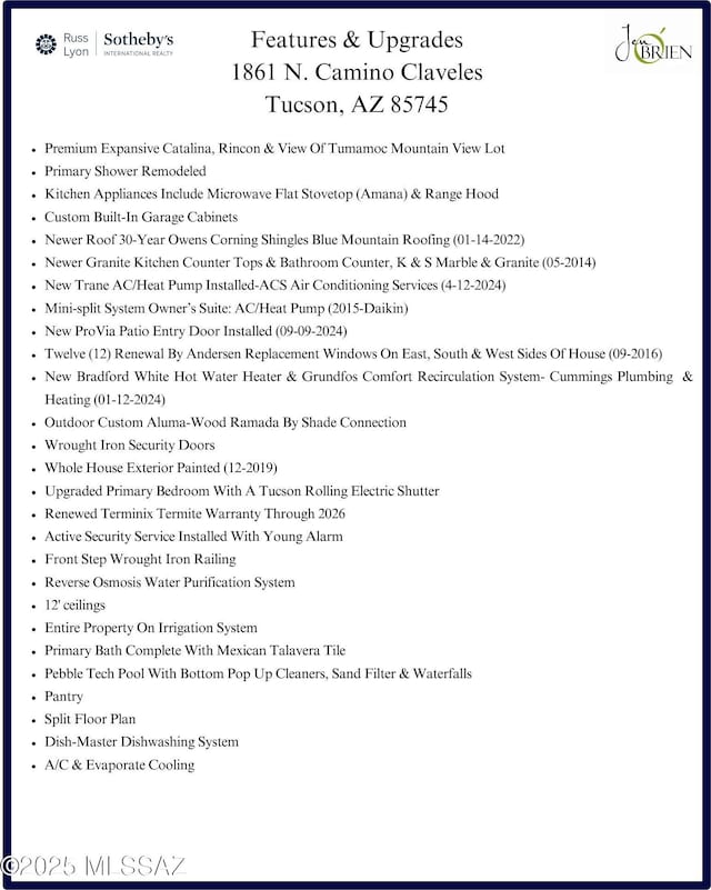 1861 N Camino Claveles, Tucson, AZ 85745 - view of miscellaneous document