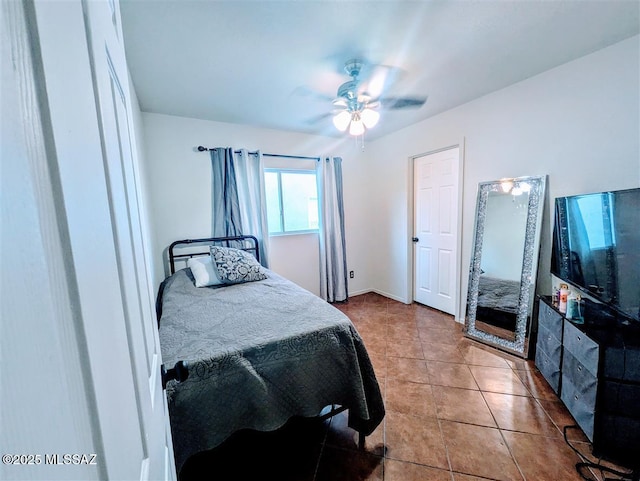 3756 W Exton Ln, Tucson, AZ 85746 - tiled bedroom featuring ceiling fan