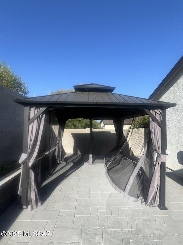 3756 W Exton Ln, Tucson, AZ 85746 - view of patio with a gazebo