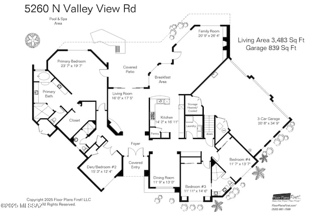 5260 N Valley View Rd, Tucson, AZ 85718 - home floor plan