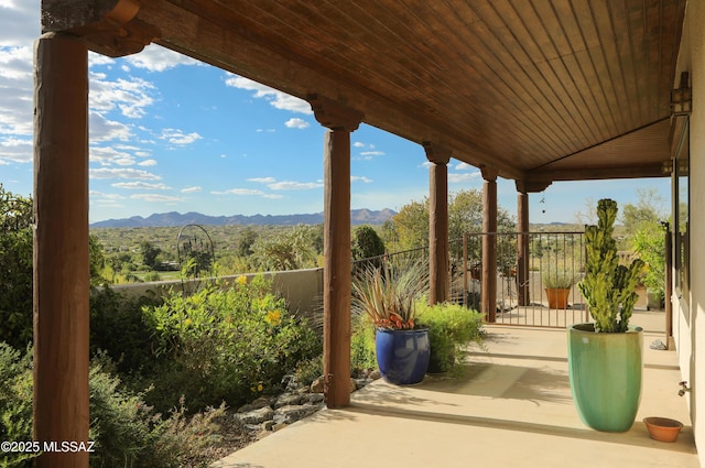 9971 N Desert Sky Rd, Oro Valley, AZ 85737 - view of patio with a mountain view
