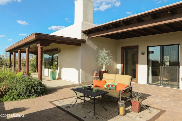 9971 N Desert Sky Rd, Oro Valley, AZ 85737 - view of patio featuring an outdoor living space