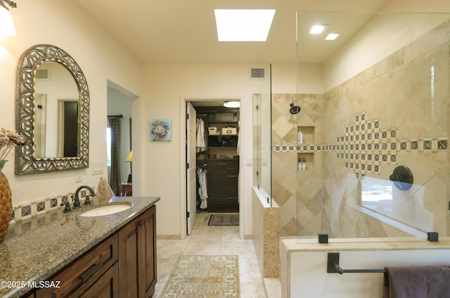 9971 N Desert Sky Rd, Oro Valley, AZ 85737 - full bathroom with a walk in shower and vanity