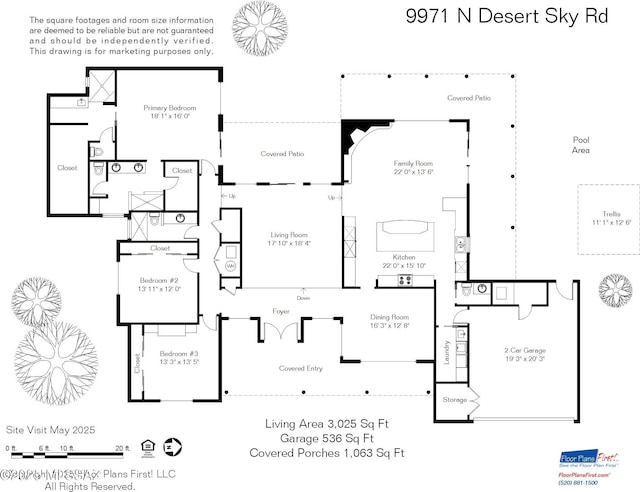 9971 N Desert Sky Rd, Oro Valley, AZ 85737 - floor plan / room layout