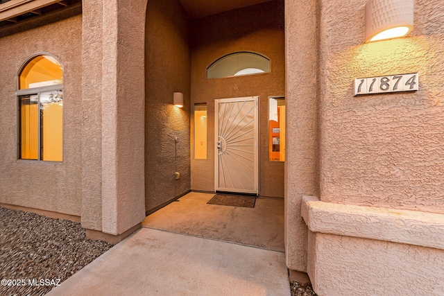 11874 N Verismo Dr, Tucson, AZ 85737 - entrance to property with stucco siding