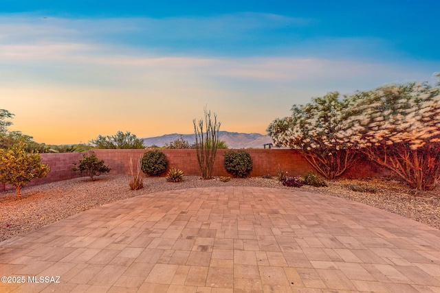 11874 N Verismo Dr, Tucson, AZ 85737 - fenced backyard with a patio area and a mountain view