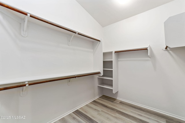11874 N Verismo Dr, Tucson, AZ 85737 - spacious closet with light wood-type flooring and vaulted ceiling