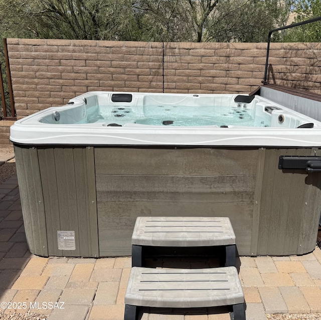 1808 W Quartz Rock Pl, Tucson, AZ 85737 - view of patio with a hot tub