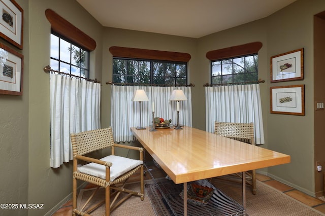 7020 N Chaparral Ave, Tucson, AZ 85718 - dining room with healthy amount of natural light, baseboards, and tile patterned floors